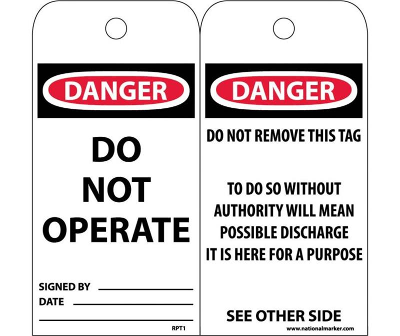 EZ PULL DO NOT OPERATE TAGS - Safety Tags